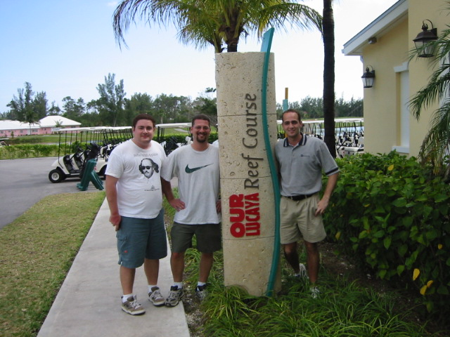 Mark, Jason, and 
Jeff golfing